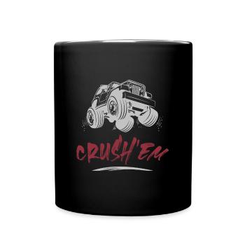 crush monster truck - Full Colour Mug - black - Front