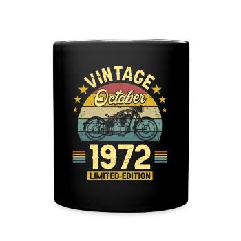 Vintage Octobre 1972 50 Ans Anniversaire - Mug uni - noir - Devant