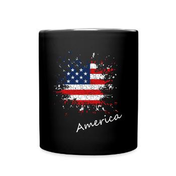 America Splash Vintage - Tasse einfarbig - Schwarz - Vorne