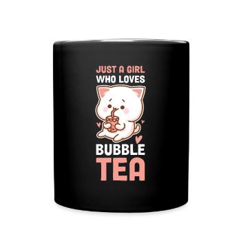 Juste une fille qui aime Bubble Tea Boba Cadeau - Mug uni - noir - Devant