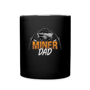 Mining Trucker Miner Dad Mine Coal Mine Truck - Tasse einfarbig - Schwarz - Vorne