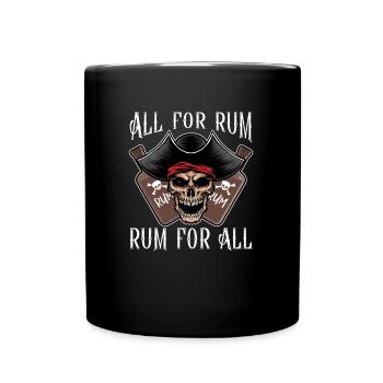 Tout pour le rhum pour tous les amateurs de rhum pirate - Mug uni - noir - Devant