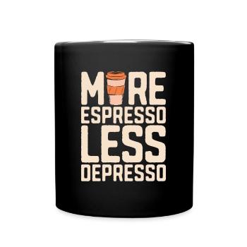 Mental Gesundheit Psychische Kaffee Kaffetrinker - Tasse einfarbig - Schwarz - Vorne
