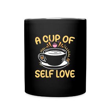 Kaffee Mental Psychische Gesundheit Kaffetrinker - Tasse einfarbig - Schwarz - Vorne
