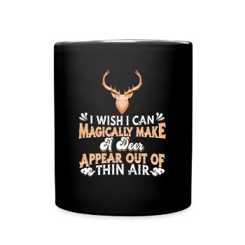 Hirsch - Tasse einfarbig - Schwarz - Vorne