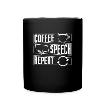 Mental Gesundheit Psychische Kaffee Kaffetrinker - Tasse einfarbig - Schwarz - Vorne