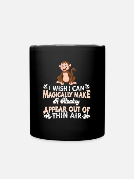 Affe - Tasse einfarbig - Schwarz