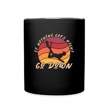 Freitaucher Apnoe Tauchen Freitauchen Geschenk - Tasse einfarbig - Schwarz - Vorne
