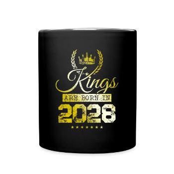 kings are born 2028 - Tasse einfarbig - Schwarz - Vorne