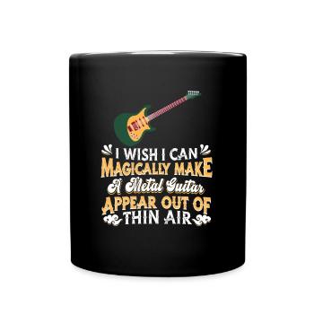 Metal Gitarre Hardcore Rock E-Gitarre Gitarrist - Tasse einfarbig - Schwarz - Vorne