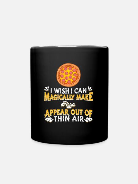 Pizza - Tasse einfarbig - Schwarz