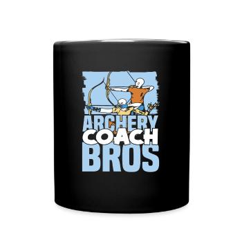 Bogenschütze Bogensport Pfeil Bogen Bogenschießen - Tasse einfarbig - Schwarz - Vorne