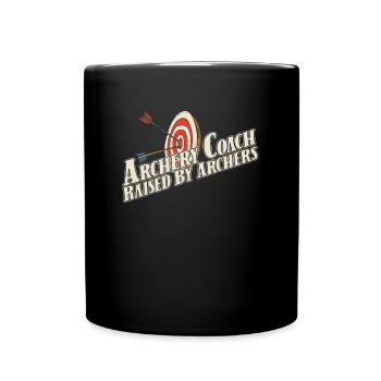 Bogenschütze Bogensport Pfeil Bogen Bogenschießen - Tasse einfarbig - Schwarz - Vorne