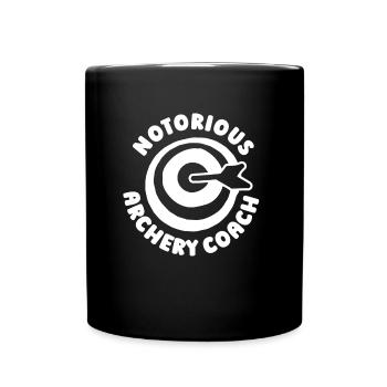 Bogenschütze Bogensport Pfeil Bogen Bogenschießen - Tasse einfarbig - Schwarz - Vorne