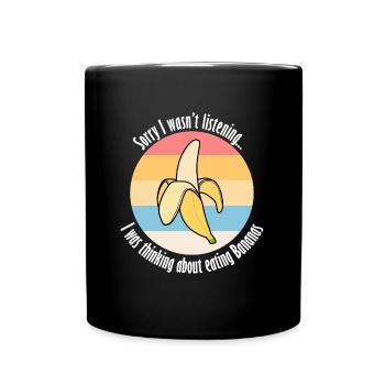 Lustiger Spruch mit exotischen Früchten - Tasse einfarbig - Schwarz - Vorne