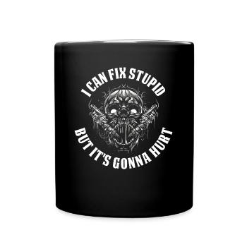Je peux réparer le cadeau de tatouage stupide - Mug uni - noir - Devant