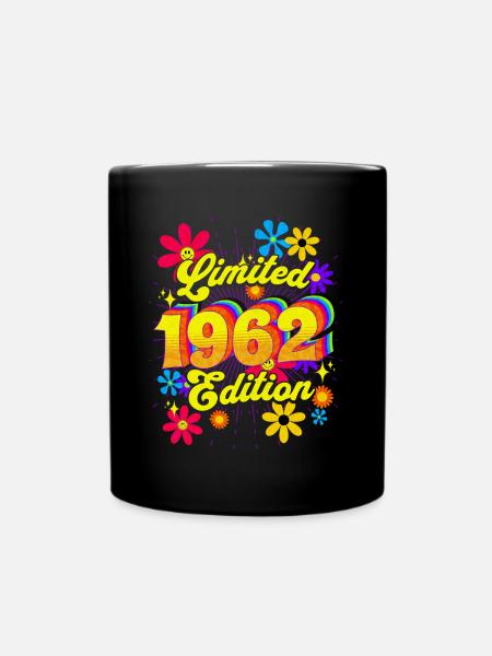 Retro und Vintage 1962 Frau 60. Geburtstag - Tasse einfarbig - Schwarz
