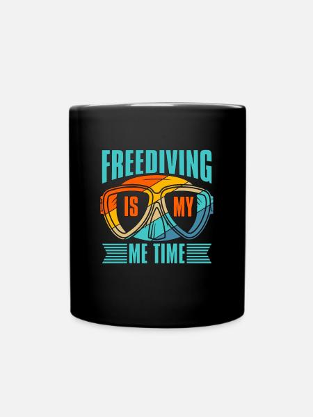 Apnea Diving Freediver Freediving Gift - Full Colour Mug - black