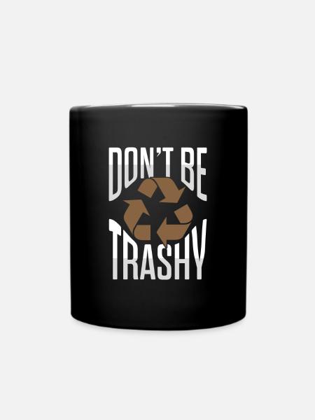 umweltschutz planet - Tasse einfarbig - Schwarz