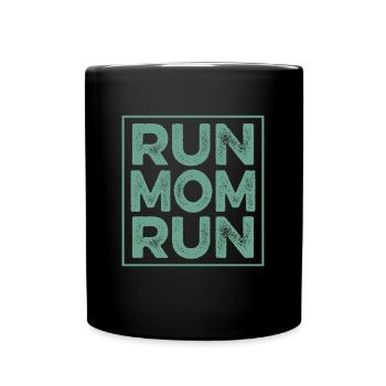 rennen mama mom - Tasse einfarbig - Schwarz - Vorne