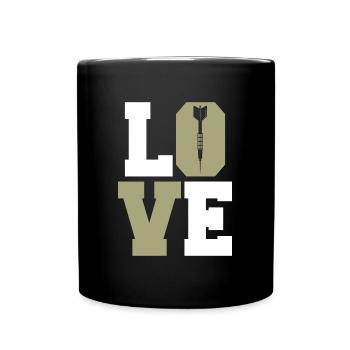fléchettes d’amour - Mug uni - noir - Devant