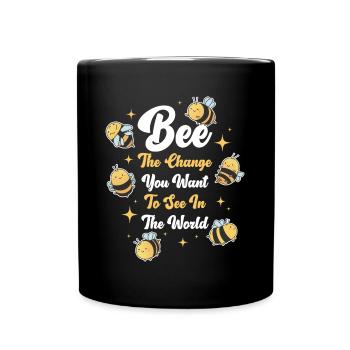 Bee The Change Bee Gift - Full Colour Mug - black - Front