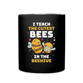 I Teach The Cutest Bees Bee Gift - Full Colour Mug - black - Front