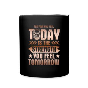 strong fitness - Full Colour Mug - black - Front