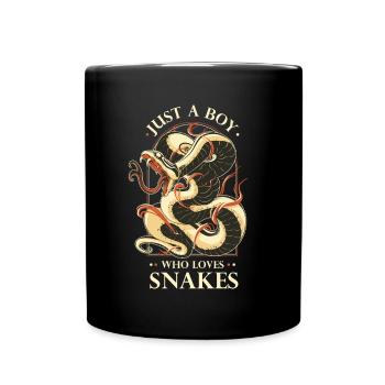 Just A Boy Who Loves Snakes Snakes Gift - Full Colour Mug - black - Front