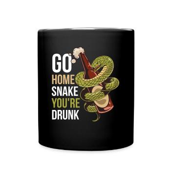 Go Home Snakes Youre Drunk Snakes Gift - Full Colour Mug - black - Front