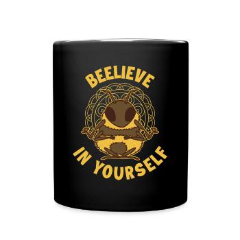 Beelieve In Yourself Bees Gift - Full Colour Mug - black - Front