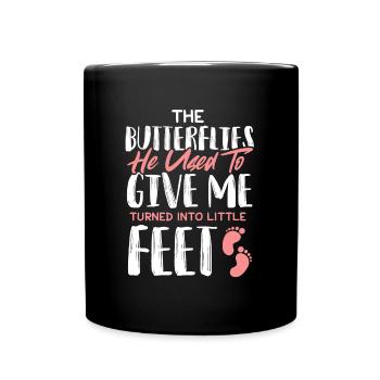 baby footprints - Full Colour Mug - black - Front