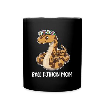 Ball Python Mom Snakes Gift - Full Colour Mug - black - Front