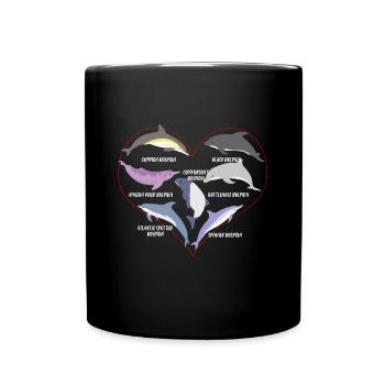 Types de dauphins Dolphin Gift - Mug uni - noir - Devant