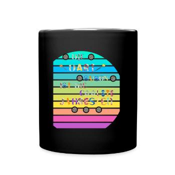 Die Top Sportart Saison ist die coole Dart - Tasse einfarbig - Schwarz - Vorne