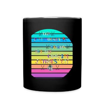Die Top Sportart Saison ist die coole Eishockey - Tasse einfarbig - Schwarz - Vorne