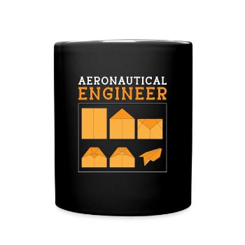 Aerospace Aeronautical Engineer Engineering Space - Tasse einfarbig - Schwarz - Vorne