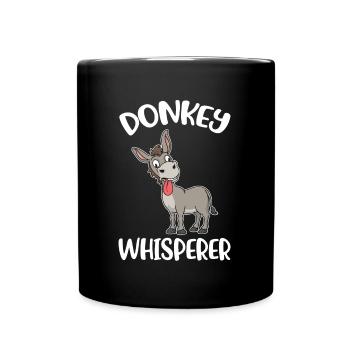 Donkey Whisperer Esel Geschenk - Tasse einfarbig - Schwarz - Vorne