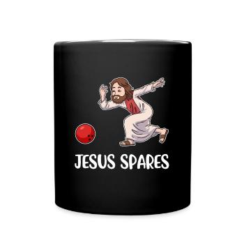 Jésus épargne le bowling Jésus Cadeau - Mug uni - noir - Devant