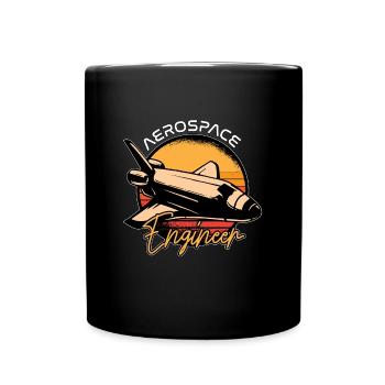 Aerospace Engineer Rocket Science Retro Space - Tasse einfarbig - Schwarz - Vorne