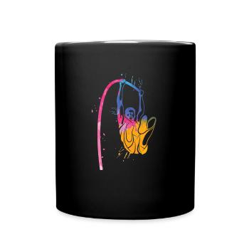 Stabhochsprung Bunter Splatter-stabhochsprung - Tasse einfarbig - Schwarz - Vorne