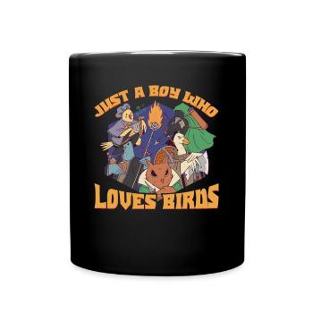 Just A Boy Who Loves Birds Bird Gift - Full Colour Mug - black - Front