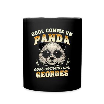 Cool Comme Un Panda, Cool Comme Un Georges - Mug uni - noir - Devant