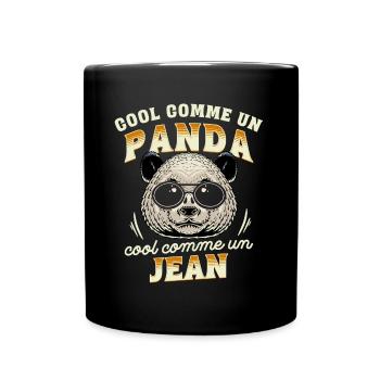 Cool Comme Un Panda, Cool Comme Un Jean - Mug uni - noir - Devant