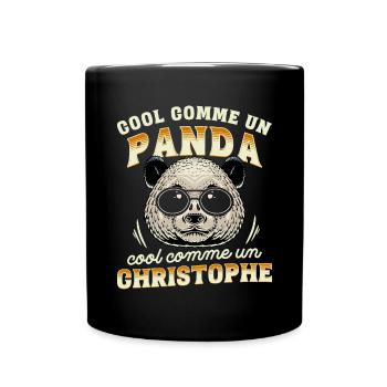 Cool Comme Un Panda, Cool Comme Un Christophe - Mug uni - noir - Devant