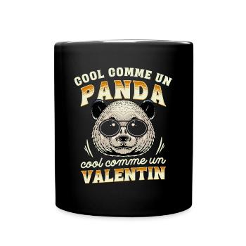 Cool Comme Un Panda, Cool Comme Un Valentin - Mug uni - noir - Devant