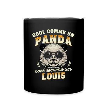 Cool Comme Un Panda, Cool Comme Un Louis - Mug uni - noir - Devant