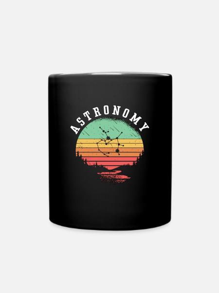 Astronomy Lovers Retro Space Stars Universe Planet - Tasse einfarbig - Schwarz