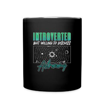 Astronomie Introvertie mais volontaire Space Moon Stars - Mug uni - noir - Devant