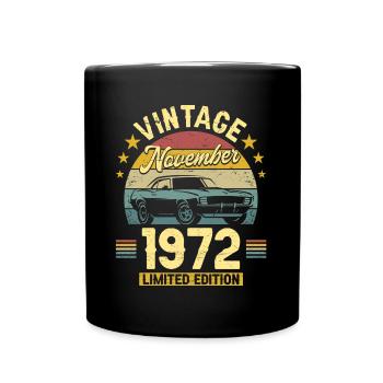 Vintage Novembre 1972 50 Ans Anniversaire - Mug uni - noir - Devant
